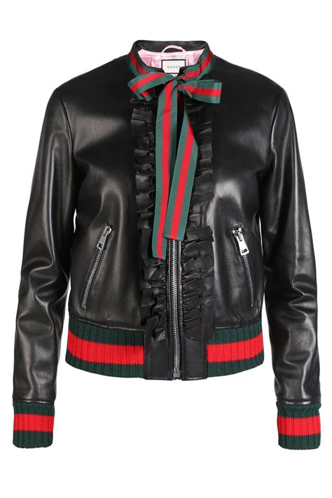 gucci jacket leather|gucci leather jacket women's.